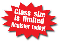 class size is limited -  register today
