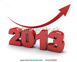 stock photo  d illustration of number year with red arrow up 112194890