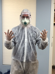 Head to toe Ma contractor dons PPE ready to take on RRP lead work